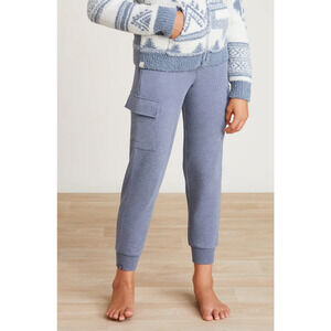 NWT Barefoot Dreams Malibu Collection® Luxe Lounge® Youth Cargo Pant, Blue 12/14